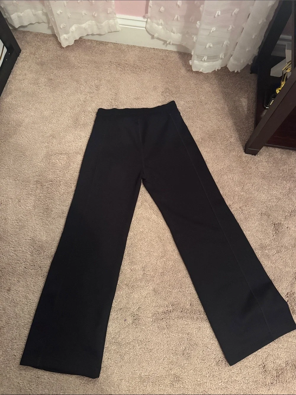 abercrombie kids Black Wide-Leg Jogger Sweatpants